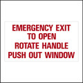 SB025, Garman Decal Emergency Exit Rotate Handle