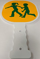 CGP-2, Reflective Image Crossing Guard Paddle (Kids Walking)