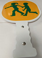 CGP-2M, Reflective Image Crossing Guard Paddle with Magnet (Kids Walking)