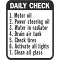 SB114, Garman Decal Daily Check - Black on White - 4" x 4 1/4"