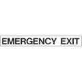 SB138, Garman Decal Emergency Exit - Black on White -7 3/4" x 3/4"