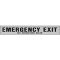 SB197, Garman Decal Emergency Exit (See Instructions Below) - Black on Silver - 21 1/2" x 3"