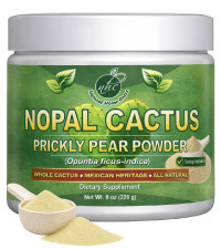 Natural Home Cures Nopal Cactus Prickly Pear whole-cactus powder with a serving scoop