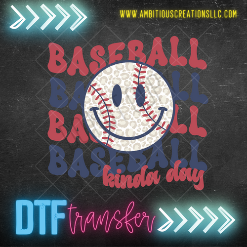 DTF - BASEBALL KINDA DAY SMILEY