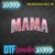 DTF  MAMA  PINK FAUX EMBROIDERY