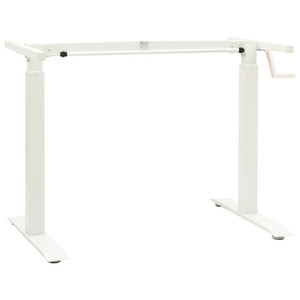  Manual Height Adjustable Standing Desk Frame Hand Crank White A949-321718