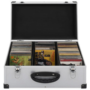  CD Case for 60 CDs Aluminum ABS Silver A949-91856