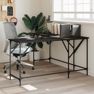  Desk Black 58.7"x58.7"x29.5" Engineered Wood A949-837582