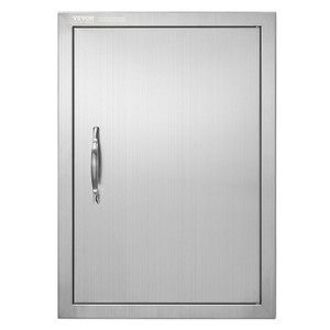 BBQ Access Door, 17W x 24H Inch Single Outdoor Kitchen Door, Stainless Steel Flush Mount Door, Wall E415-DMMBSCJMYS174RNRPV0