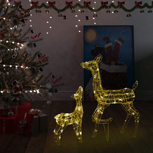 Acrylic Reindeer Family Christmas Decoration 160 LED Warm White A949-329789