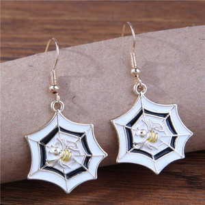 Halloween Style Spider Web Horror Atmosphere Unique Fashion Earrings A392-fear7924