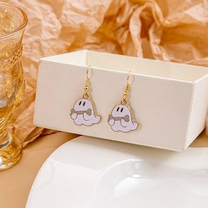 Halloween Jewelry Cute Funny Horror Cute Oil-spot Glaze Wholesale Earrings - Phantom A392-fear8427
