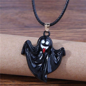 Fashionable Halloween Vampire Horror Atmosphere Wholesale Necklace - Black A392-fane7434