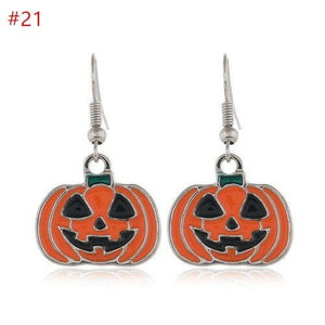 Wholesale Halloween Classic Fashion Jewelry Pumpkin Hook Design Costume Earrings A392-fear7075