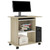  Computer Desk White and Sonoma Oak 31.5"x19.7"x29.5" Engineered Wood A949-802899