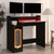  Desk with LED Lights Black 38.2"x17.7"x35.4" Engineered Wood A949-805553