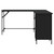  Desk Black 55.5"x55.5"x29.5" Engineered Wood A949-837597