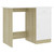  Desk White and Sonoma Oak 39.4"x19.7"x29.9" Engineered Wood A949-801085