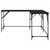  Desk Black 58.7"x58.7"x29.5" Engineered Wood A949-837582