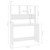  Desk with Shelves High Gloss White 43.3" x 17.7" x 61.8" Engineered Wood A949-800393
