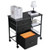 Metal File Cabinet, Mobile Filing Cabinet with 3 Fabric Drawers and 2 Open Shelves, Wooden Vertical E415-JSHXWJGJTMZWYX3KK001V0
