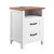 Farmhouse Nightstand, with Charging Station, End Table with 2 Drawers and Open Shelf, Bedside Stora E415-BCGBSBZHBCTJTJFDP001V1