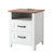 Farmhouse Nightstand, with Charging Station, End Table with 2 Drawers and Open Shelf, Bedside Stora E415-BCGBSBZHBCTJTJFDP001V1