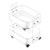 Acrylic Table with Wheels, 2 Tiers Mobile Cart Table, Modern Rolling Acrylic Storage Desk, Clear Ni E415-YKLZJBTCCZKJRI5G6001V0