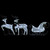 Reindeer & Sleigh Christmas Decoration 60 LEDs Outdoor White A949-342682