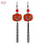 Halloween Wholesale Jewelry Angry Pumpkin with Long Tassel Chain Costume Earrings A392-fear7077