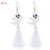 Cute Style White Specter White Tassel Fashion Halloween Jewelry Women Earrings A392-fear7065