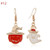Funny Halloween Jewelry Pumpkin and Ghost Asymmetric Wholesale Women Enamel Earrings A392-fear7066