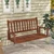 2-Person Wooden Outdoor Porch Swing with 500 lbs Weight Capacity-Brown B593-NP11445