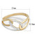 TS362 - Rose Gold + Rhodium 925 Sterling Silver Ring with AAA Grade CZ  in Clear A874-TS362