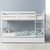 Full over Full Bunk Bed Platform Wood Bed with Ladder-White B593-HW65358COLOR+