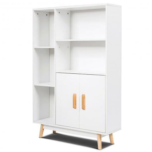 Free Standing Pantry Cabinet with 2 Door Cabinet and 5 Shelves B593-HW63875