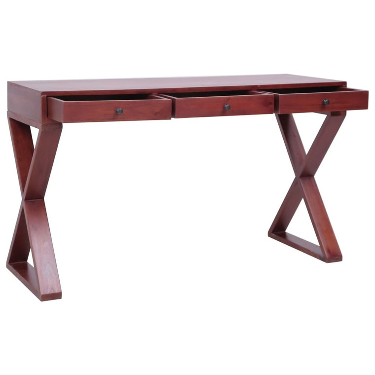  Computer Desk Brown 45.3x18.5x30.3" Solid Mahogany Wood A949-337082