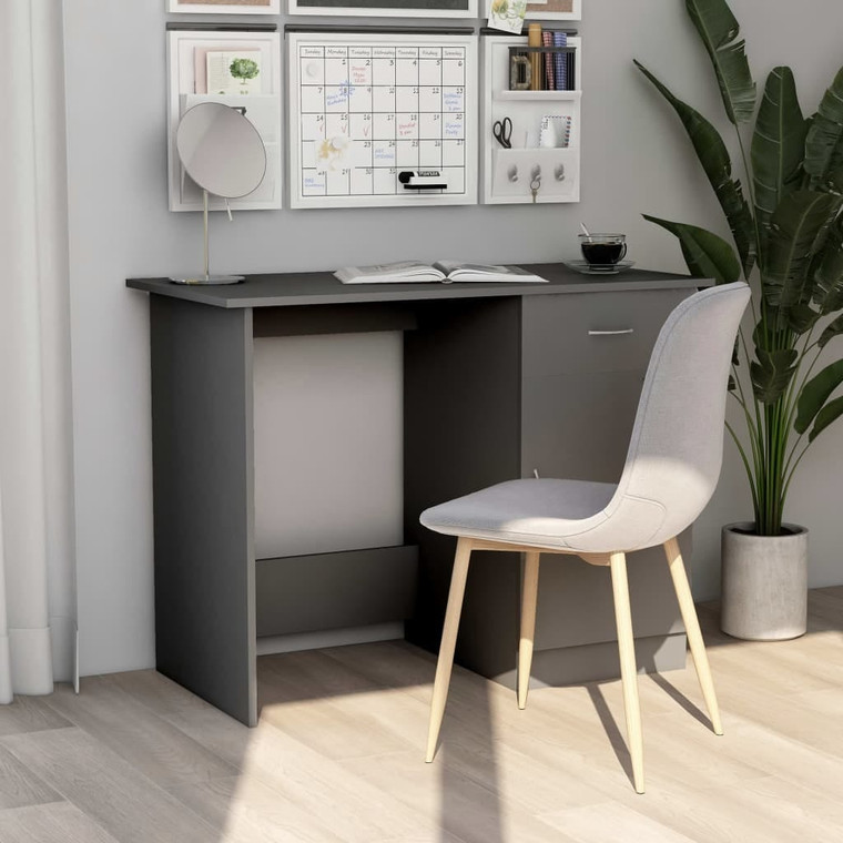  Desk Gray 39.4"x19.7"x29.9" Engineered Wood A949-801082