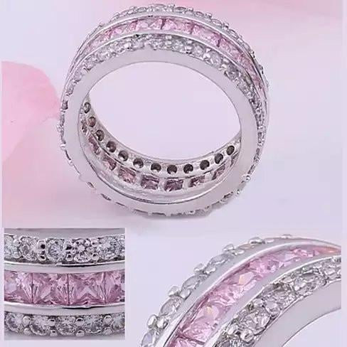 Color: Pink Stone,Size: 10 - LUMINA Pure & Pink Banquet Rings K290-6053909125