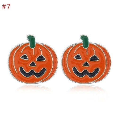 Halloween Classic Pumpkin Design Wholesale Fashion Jewelry Women Ear Studs A392-fear7061