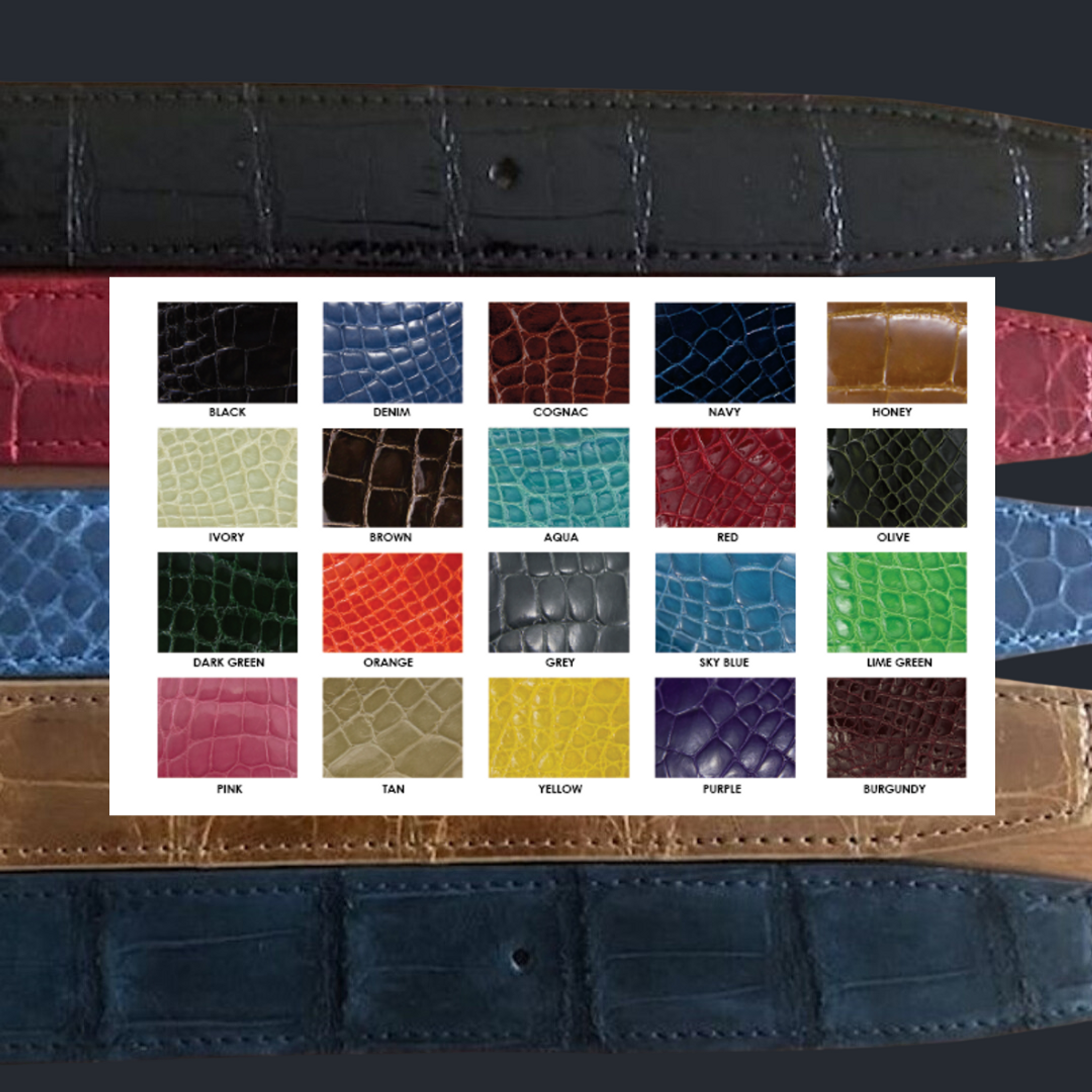 Brown HERMES leather color chart