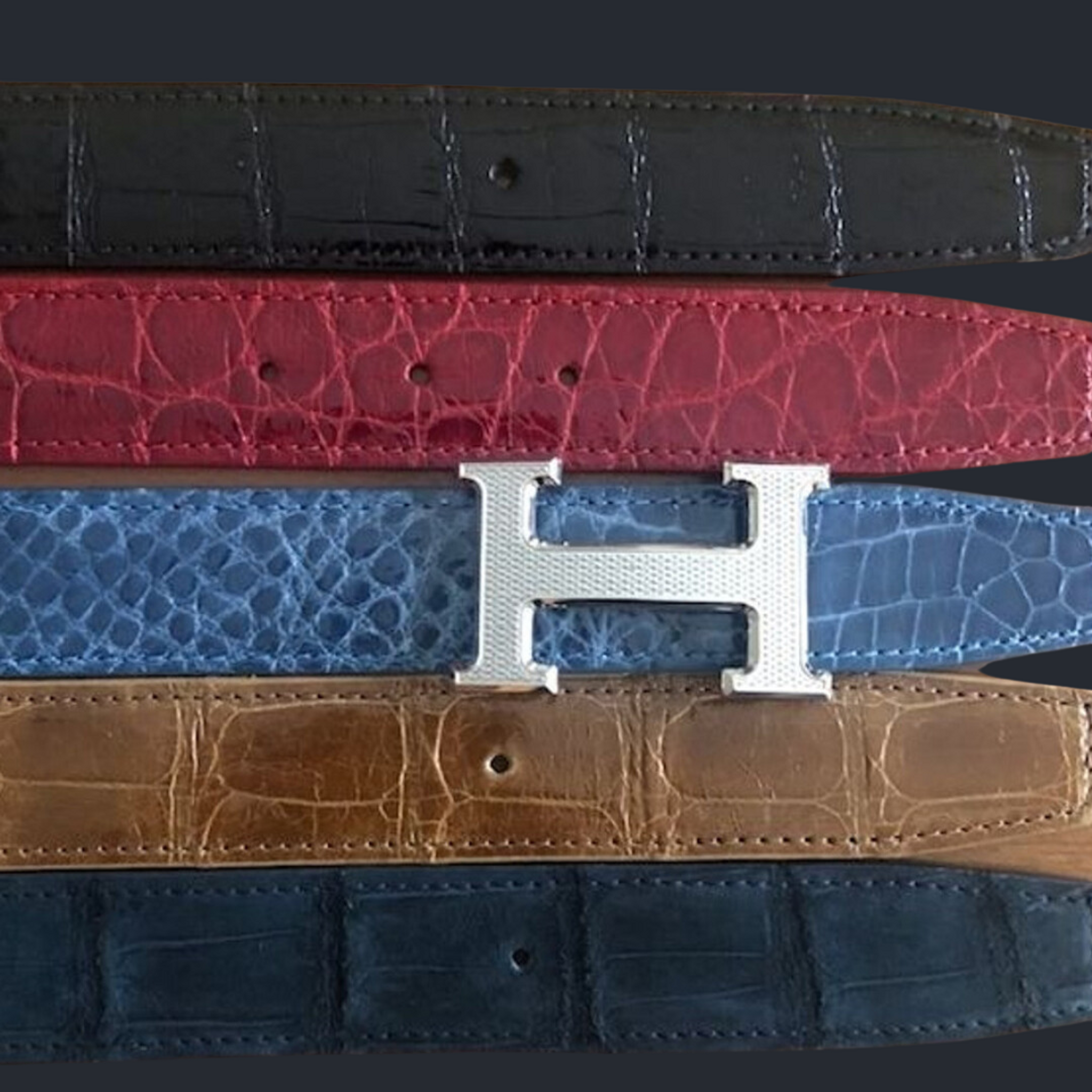 Hermes Style | Classic Alligator Leather Belt (SPECIAL ORDER) - J.W. COOPER