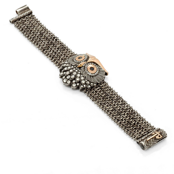 Elegant Owl Bracelet with Diamonds (JW-TARBRA183) JWCooper.com