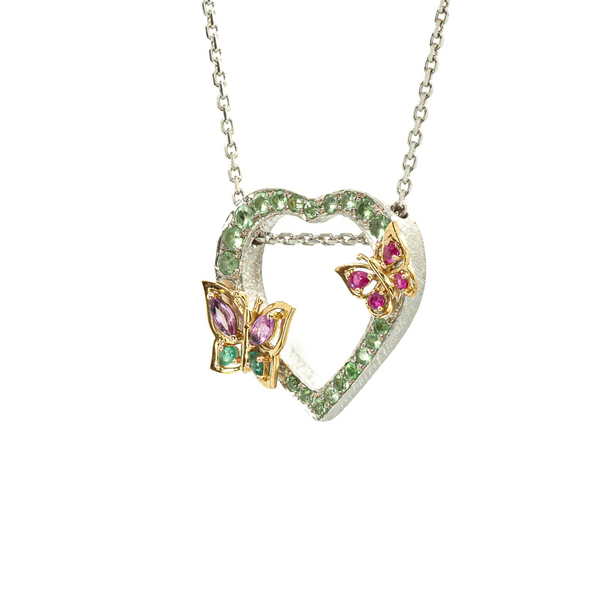 Heart and Gold Butterflies Necklace (JW-TARNEC210) JWCooper.com