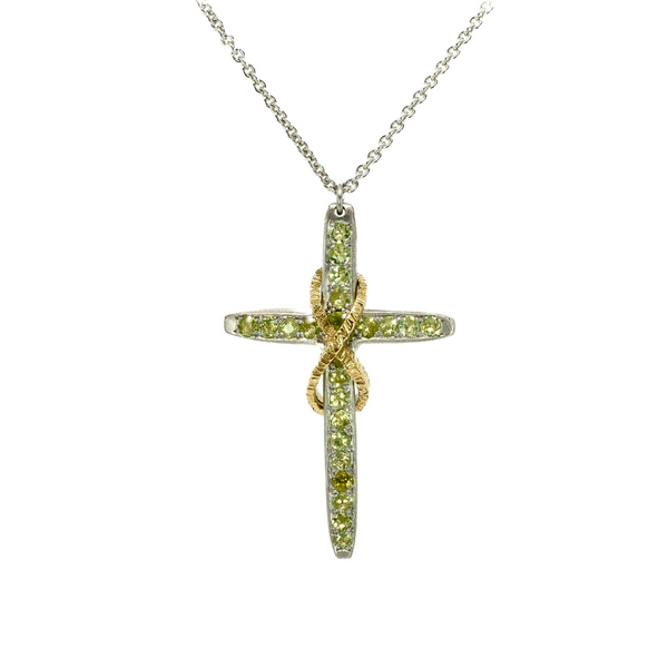 Cross and Gold Infinity Necklace (JW-TARNEC227) JWCooper.com