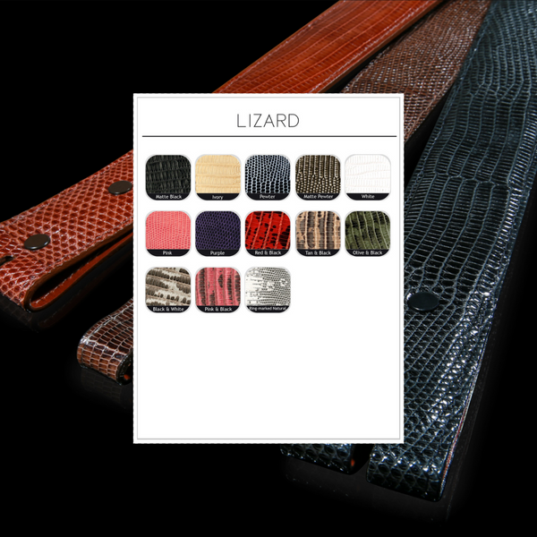 Lizard 1 1/2" Belt Strap - Straight L. Crafted from genuine iguana leather, this belt combines elegance and versatility. JWCooper.com
