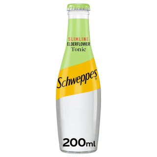 Schweppes Slimline Elderflower Tonic Water 24x200ml Glass Bottles Schweppes Slimline Elderflower Tonic Water 24x200ml Glass Bottles
