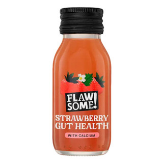 Flawsome! Strawberry Gut Health Shot with Calcium 12 x 60ml NRB