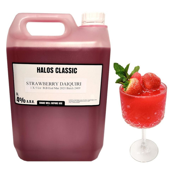 Halos Cocktails Strawberry Daiquiri Cocktail 5ltr