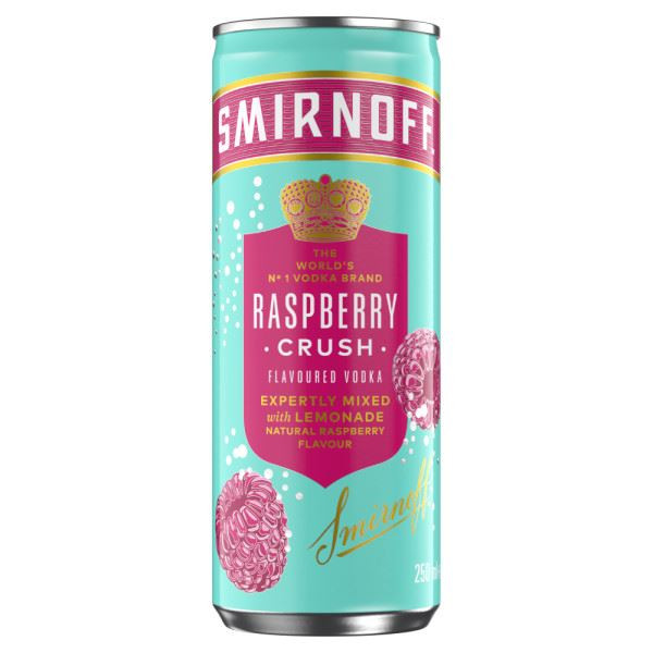 Smirnoff Raspberry Crush & Lemonade 12 x 250ml